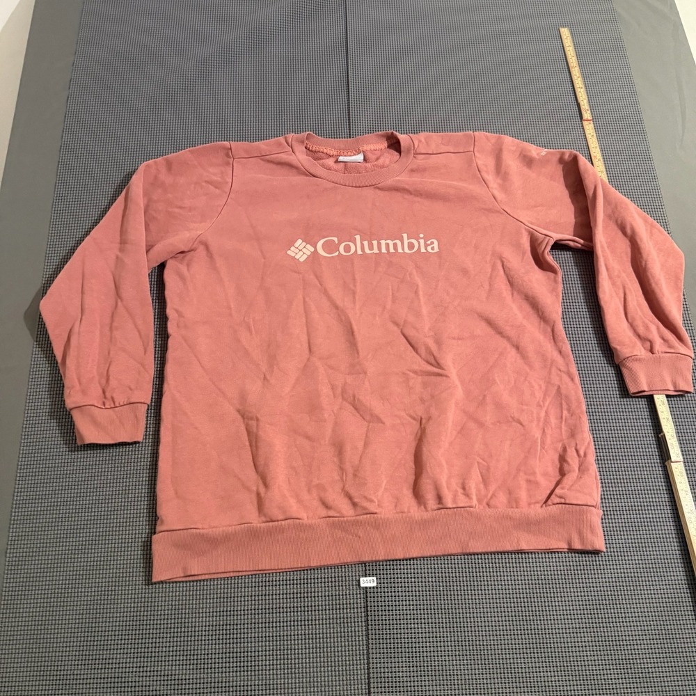 Columbia Sportswear Womens 1X Pink Crewneck Logo Pullover Sweatshirt